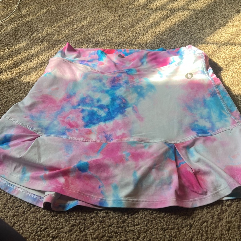 Tie-Dye Pink & Blue Flared Skater Skirt